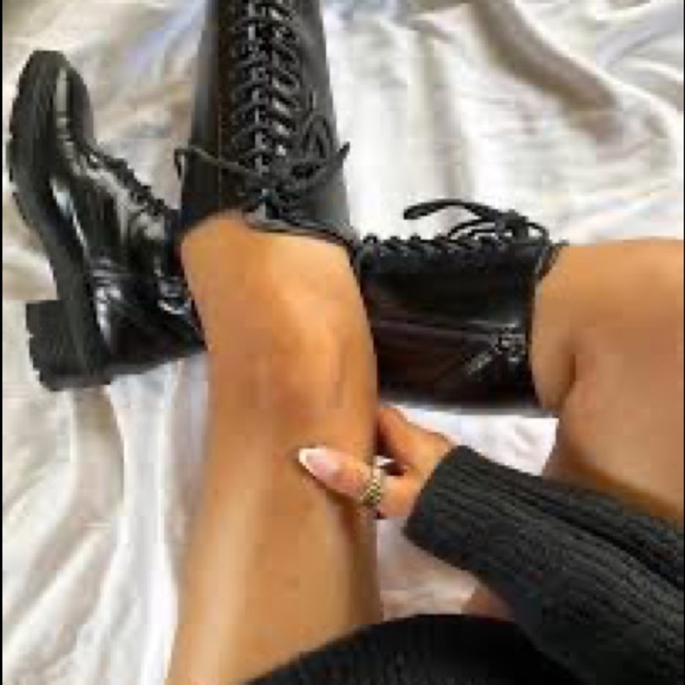 Zara Lace Up Knee High Platform Boots